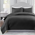 thumbnail image 1 of Comfort Spaces Bedding Twin/Twin-XL Adult Unisex Reversible Comforter Set Black, 1 of 7