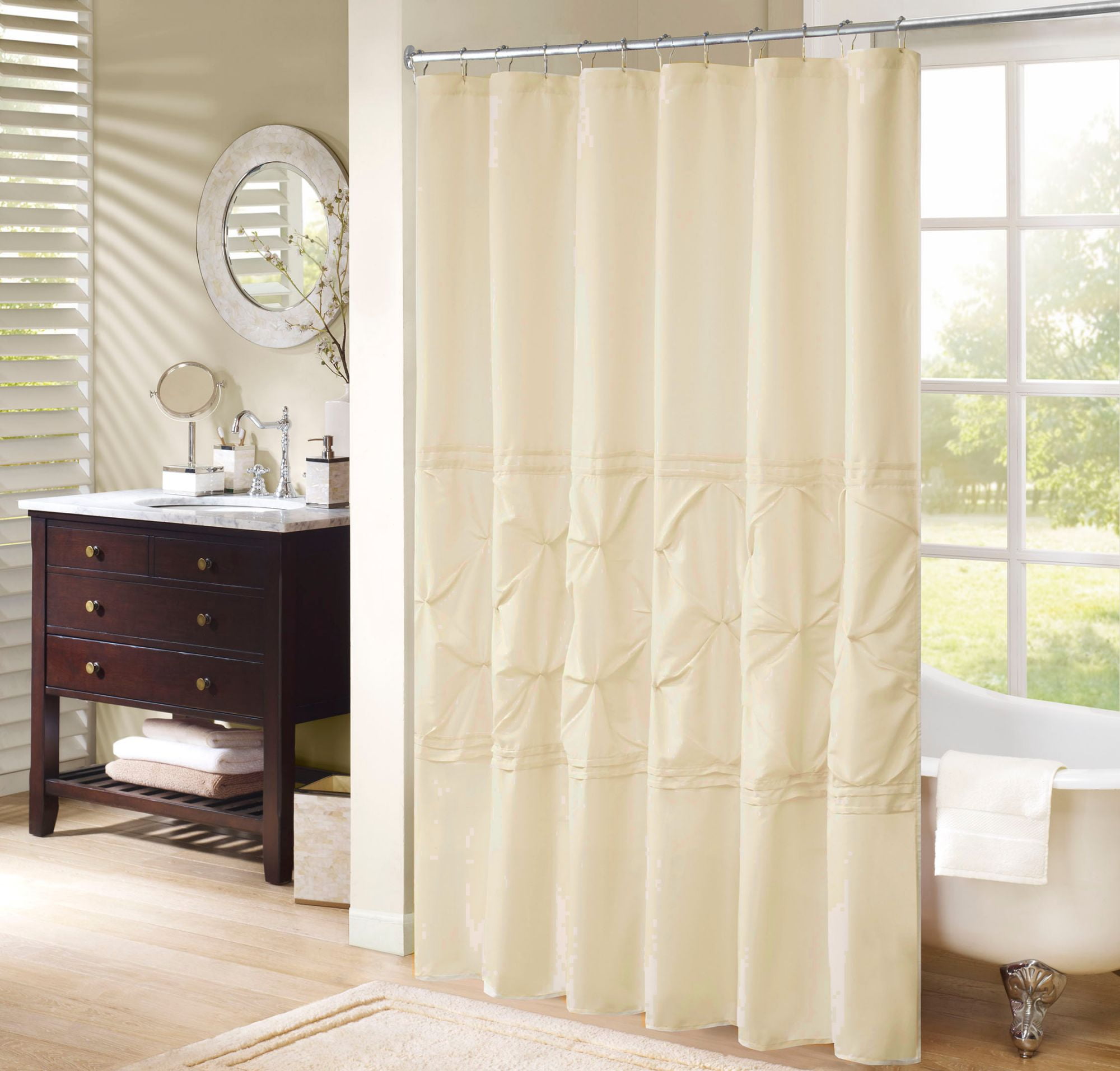 Comfort Spaces Bathroom Microfiber Shower Curtain 72