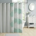 thumbnail image 1 of Comfort Spaces Floral Shower Curtain, Modern, Aqua, 72" x 72", 1 of 6