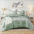 thumbnail image 1 of Regency Heights Full/Queen Cozy Velvet Comforter Sets, Luxury 3-Piece All Season Down Alternative Bedding Set, Green Comforter Bed Set with Pillow Shams, 1 of 7