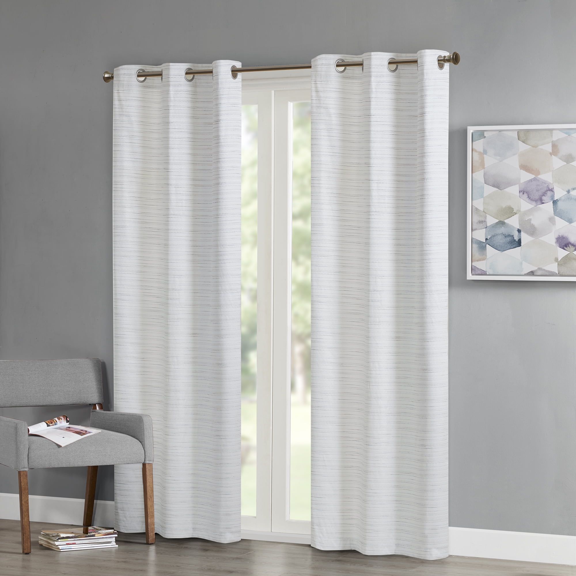 Comfort Spaces Grasscloth Foam Back Panel Pair, 40x63", White
