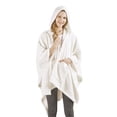 thumbnail image 1 of Comfort Spaces Ivory Off-White Polyester Plush Throw, 60" x 50", 1 of 9