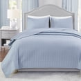 thumbnail image 1 of Comfort Spaces Kienna Twin/Twin-XL Quilt Set 3 Piece Breathable Lightweight Blue Reversible Summer Comforter Set, 1 of 7