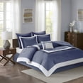 thumbnail image 1 of Comfort Spaces Malcom Full/Queen 7pc Comforter Set - Navy, 1 of 10