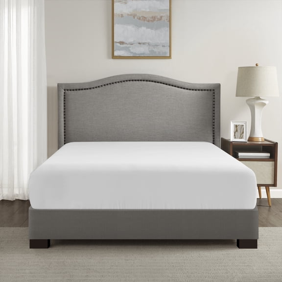 Comfort Spaces Microfiber Coolmax 1-Piece White Fitted Sheet Set, King