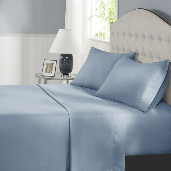 Comfort Spaces Microfiber Coolmax 3-Piece Blue Sheet Set, Twin XL