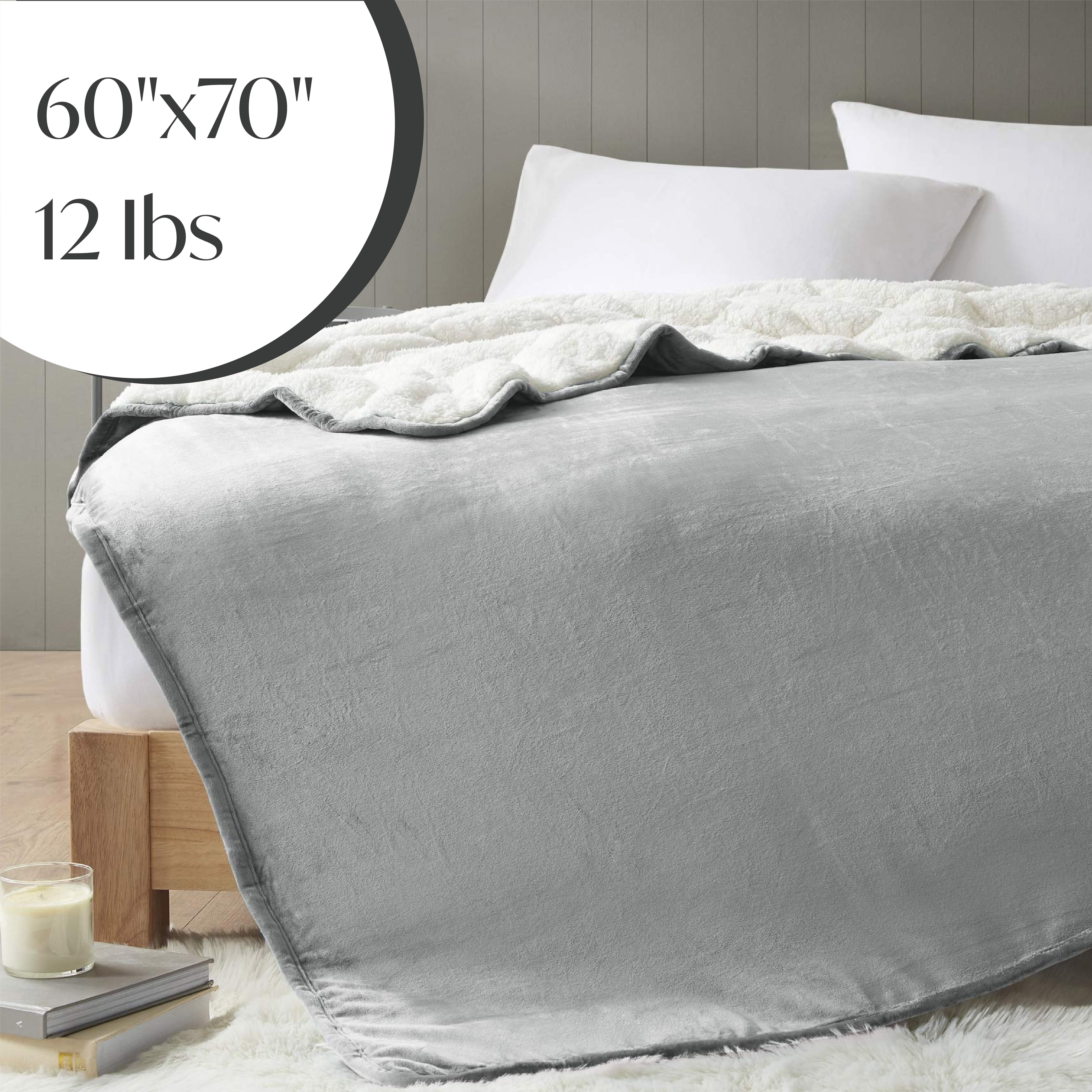 Comfort Spaces Reversible Weighted Blanket Velvet to Sherpa, Heavy
