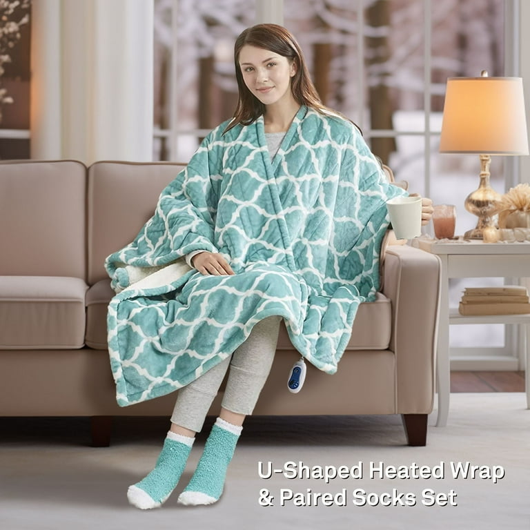 Heated blanket wrap sale