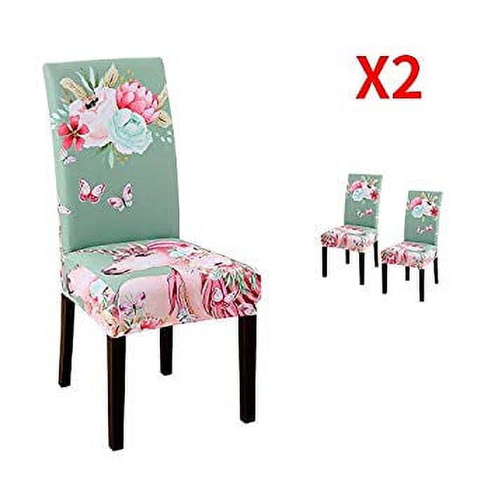 Comfort Stretch Dining Room Chair Covers Unicorn Colorful Printed Dining Chair Protector Removable Washable Short Dining Chair Seat Covers for Dining Room Kitchen Party Pack of 2 Unicorn Walmart