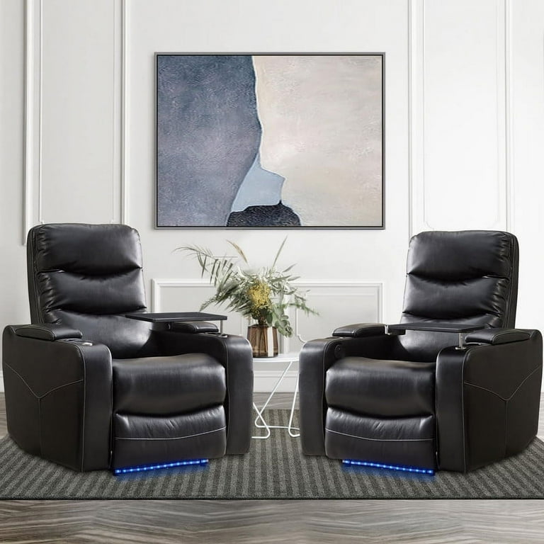 Comfort Stretch Power Recliner Chair for Adults,Electric Black