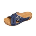 thumbnail image 1 of Comfort Summer Sandals Womens Wedges Arch Support Slide Slippers Casual Outdoor Slides Beach Sandal Resortwear Womens Sandals Slides Dressy Slip on Casual Slides Sandals, 1 of 8