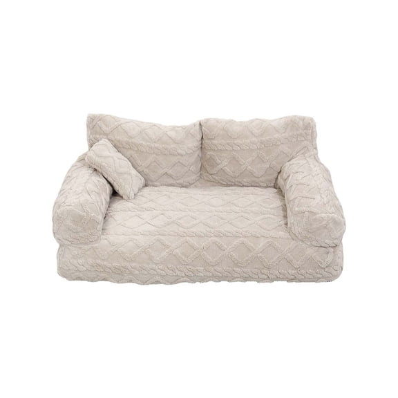 Comfort Supportive Pet Sofa Bed with Removable Cover, Cushioned Calming Rest Nest, Ergonomic Design for Relaxed Sleeping for Cats and Dogs Indoor Use