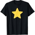 thumbnail image 1 of Comfort T-Shirt for Women, Yellow Stars Graphic Tees，Casual Tops, Soft Everyday Shirt Crew neck，Classic，cotton，black，S-5XL, 1 of 1