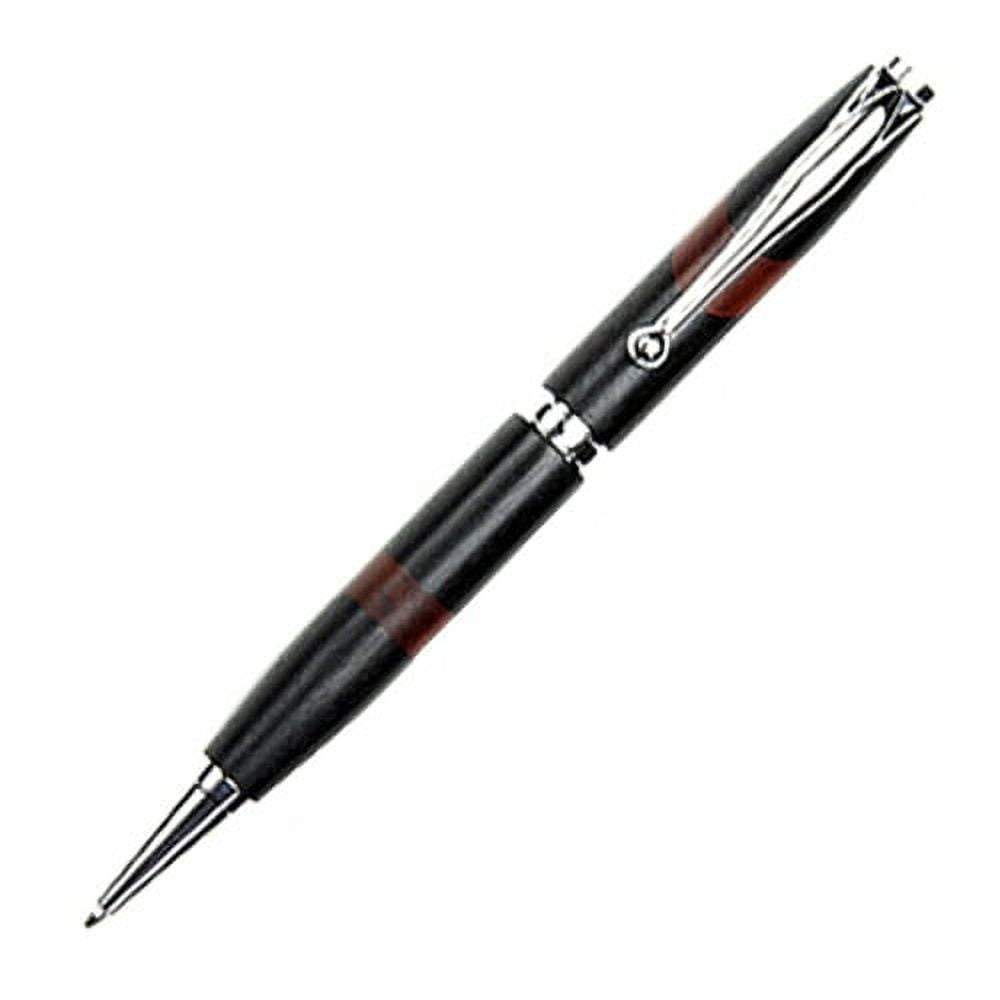 Comfort Twist Pen - Ebony with Red Heart Inlays
