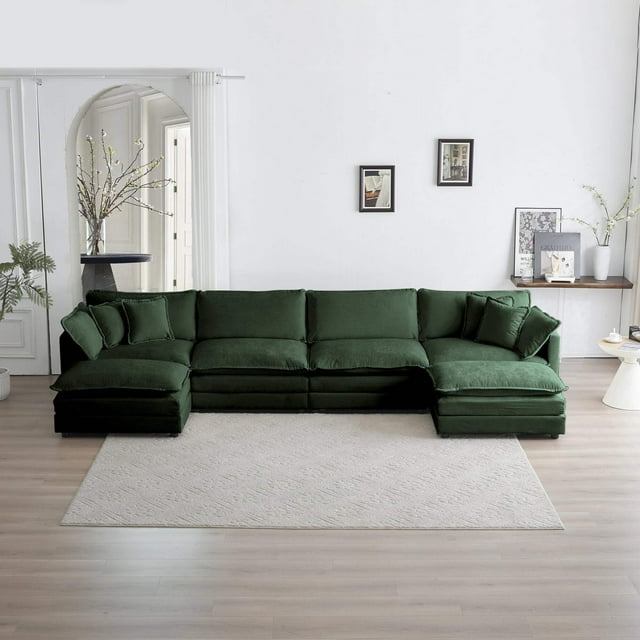 Comfort U Shaped Couch With Reversible Chaise, Modular Large U Shape