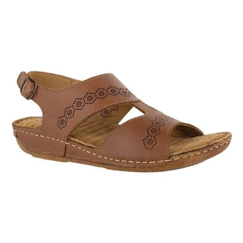 Comfort Wave by Easy Street Sloane Leather Sandals (Women)