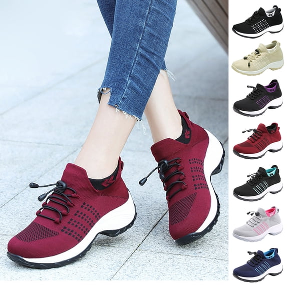 Comfort Wear Walking Shoes for Women | Orthopedic, Breathable, Slip on Trainers, Comfort wear Casual, Athletic Shoe, Thick Bottom sneakers