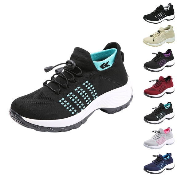 Comfort Wear Walking Shoes for Women | Orthopedic, Breathable, Slip on Trainers, comfort wear Casual Navy 35