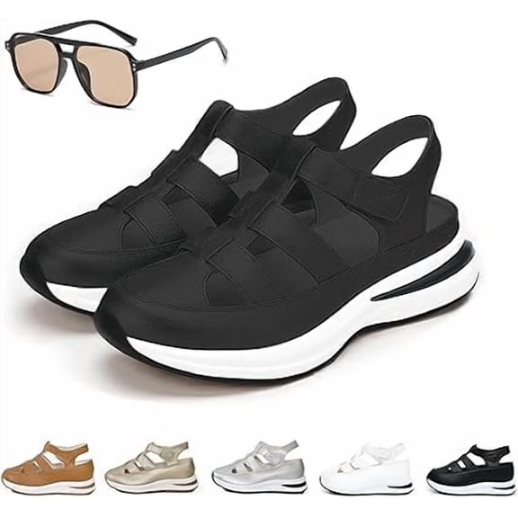 Comfort Wedge Sandals, All-Day Support, Hollow-Out Casual Platform Sandals, Supportive Sandals for Women