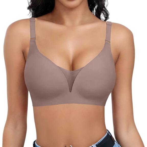 Comfort Wireless Bra for Women Seamless Lightly Lined T-Shirt Bra, Full Coverage & Support for All-Day Wear | No Wire Womens Bra, Bras for Women