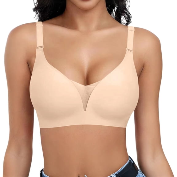 Comfort Wireless Bra for Women Seamless Lightly Lined T-Shirt Bra, Full Coverage & Support for All-Day Wear | No Wire Womens Bra, Bras for Women