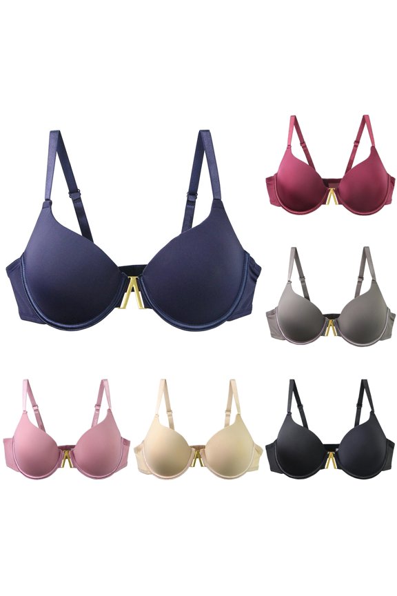 Comfort Wireless Unlined Bra For Seamless Soft Cup T Shirt Everyday Wear Light Support Full Coverage Underwire, 85C, Blue