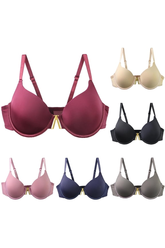 Comfort Wireless Unlined Bra For Seamless Soft Cup T Shirt Everyday Wear Light Support Full Coverage Underwire, 85E, Red