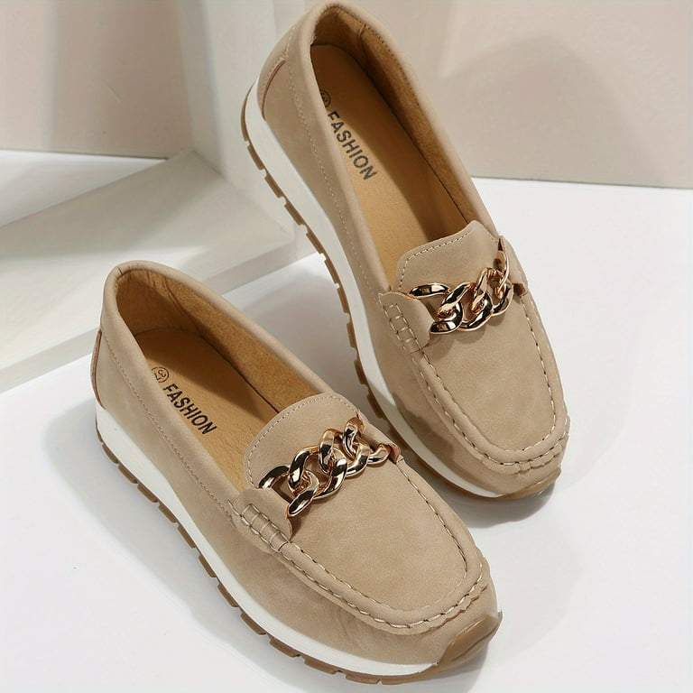 Comfort Women s Penny Loafers Non Slip Summer Sequins Casual Solid Color Flat Shoes