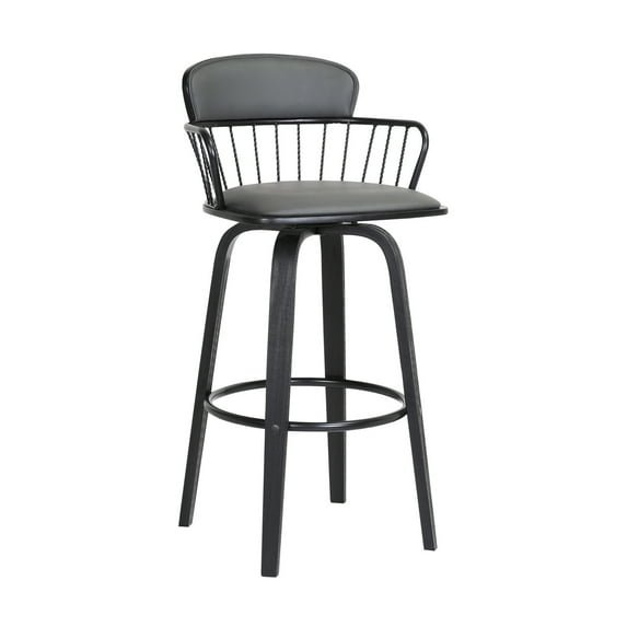 Comfort Wood Swivel Bar Stool Modern Kitchen & Home Bar Seating