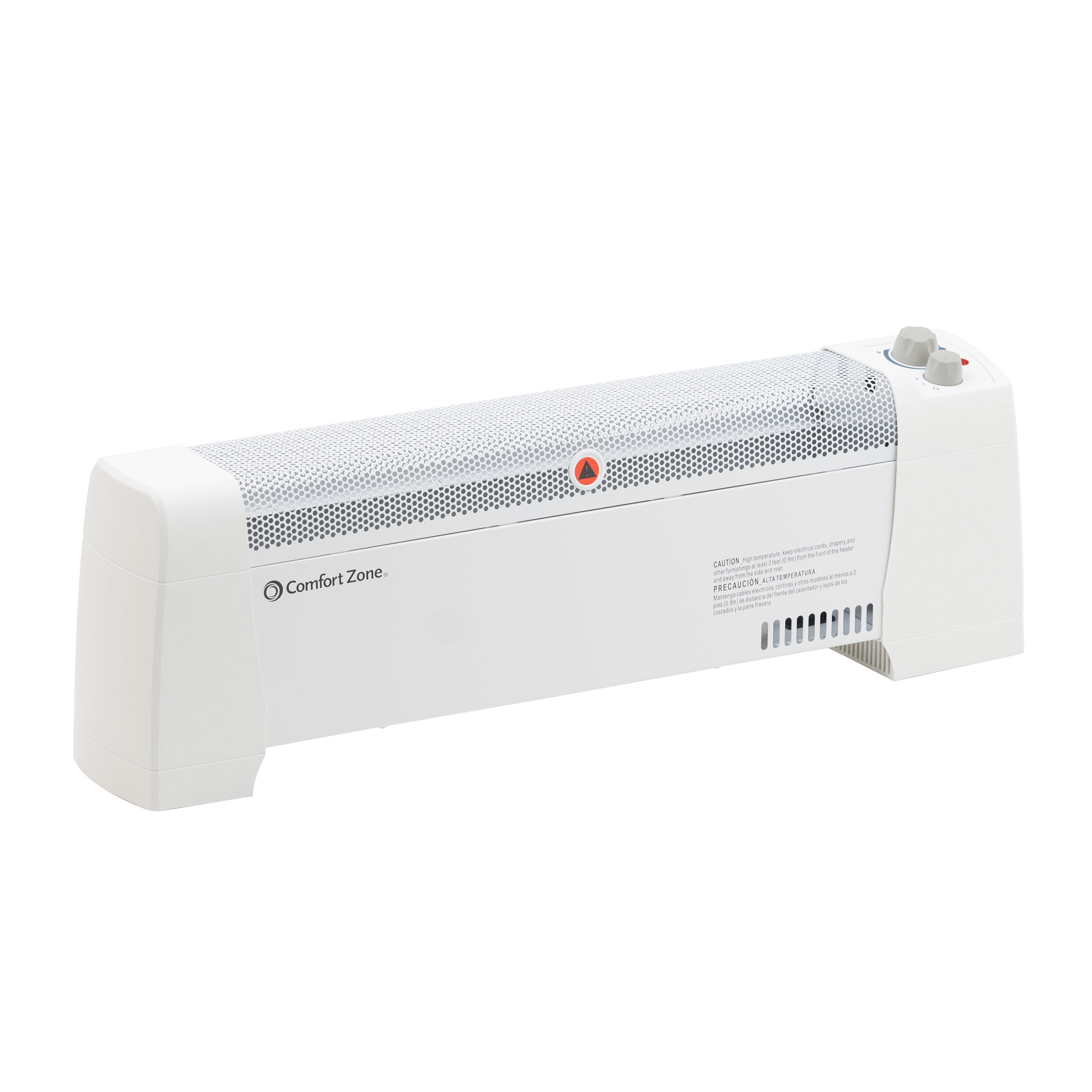 Comfort Zone 1,500-Watt Convection Baseboard Heater with Silent Operation,  White - Walmart.com