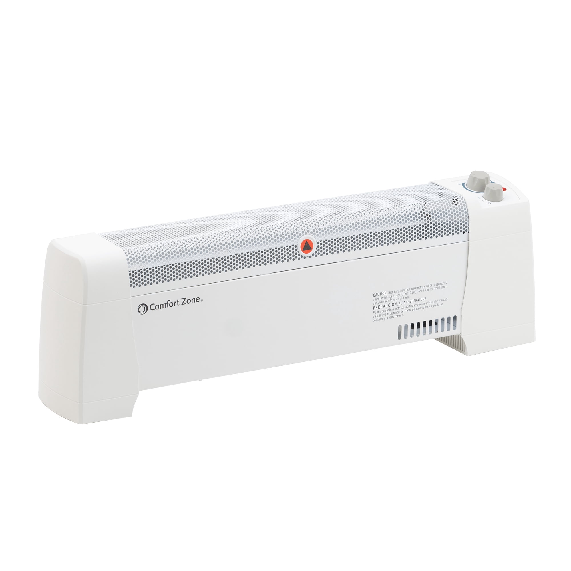 Comfort Zone 1,500-Watt Convection Baseboard Heater with Silent Operation,  White - Walmart.com