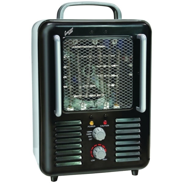 Comfort Zone Electric Portable Milkhouse Style Utility Space Heater with Adjustable Thermostat, Overheat Protection, and Safety Tip-Over Switch, Ideal Comfort Zone Electric Portable Milkhouse Style Utility Space Heater with Adjustable Thermostat, Overheat Protection, and Safety Tip-Over Switch, Ideal
