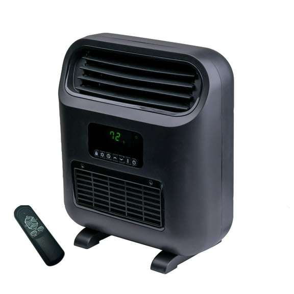 Comfort Zone 14" Slim Line Wall Mount Space Heater with Stand & Remote Control