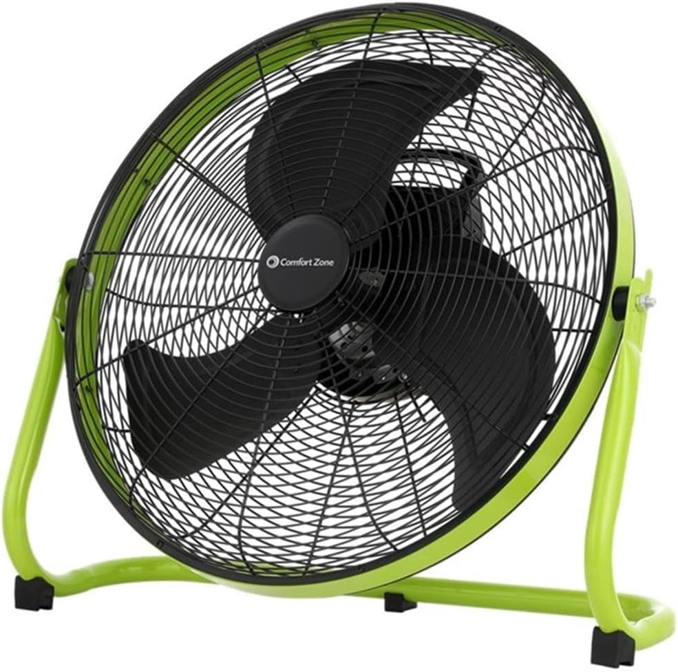 Comfort Zone 14-inch All-Metal Industrial Floor Fan with Adjustable Tilt