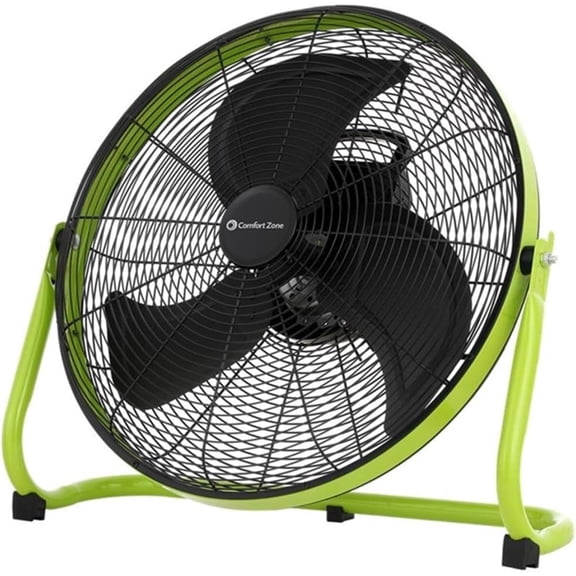 Comfort Zone 14-inch All-Metal Industrial Floor Fan with Adjustable Tilt