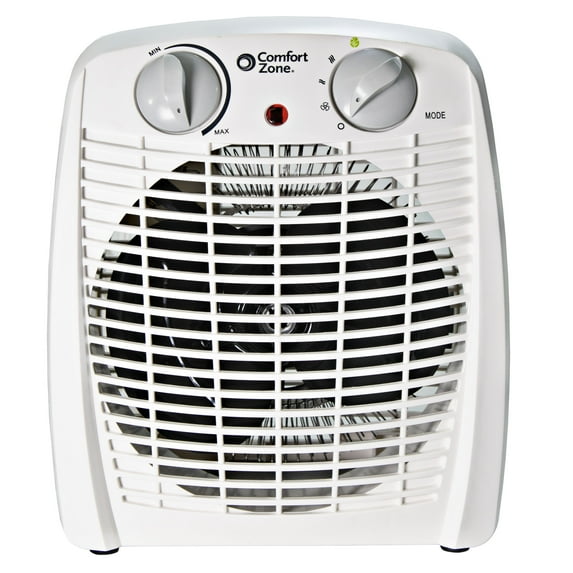 Comfort Zone 1500W Energy Saver Personal Heater Fan - White