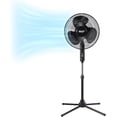 thumbnail image 1 of Comfort Zone 16 in. 3-Speed Adjustable-Height Pedestal Fan, Black, 1 of 7