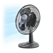 Comfort Zone 16 Oscillating Table Fan with Adjustable Tilt, Black