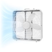 Comfort Zone 20" Box Fan with Carry Handle, White