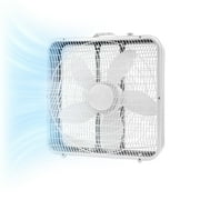 Comfort Zone 20" Box Fan with Carry Handle, White