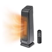 Comfort Zone 23" Oscillating Tower Space Heater with Remote Control, Thermostat, Timer