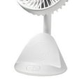 thumbnail image 1 of Comfort Zone 4” Rechargeable Fan with Wireless Charger - USB Chargeable Lithium Battery, Adjustable Tilt - Powerful & Portable, Cooling & Charging, White, 1 of 6