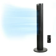 Comfort Zone 40" Tower Fan with Remote Control, 15H Timer, Black