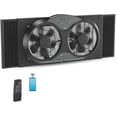 thumbnail image 1 of Comfort Zone 9" Smart Reversible Twin Window Fan with WiFi & Remote Control, 1 of 5