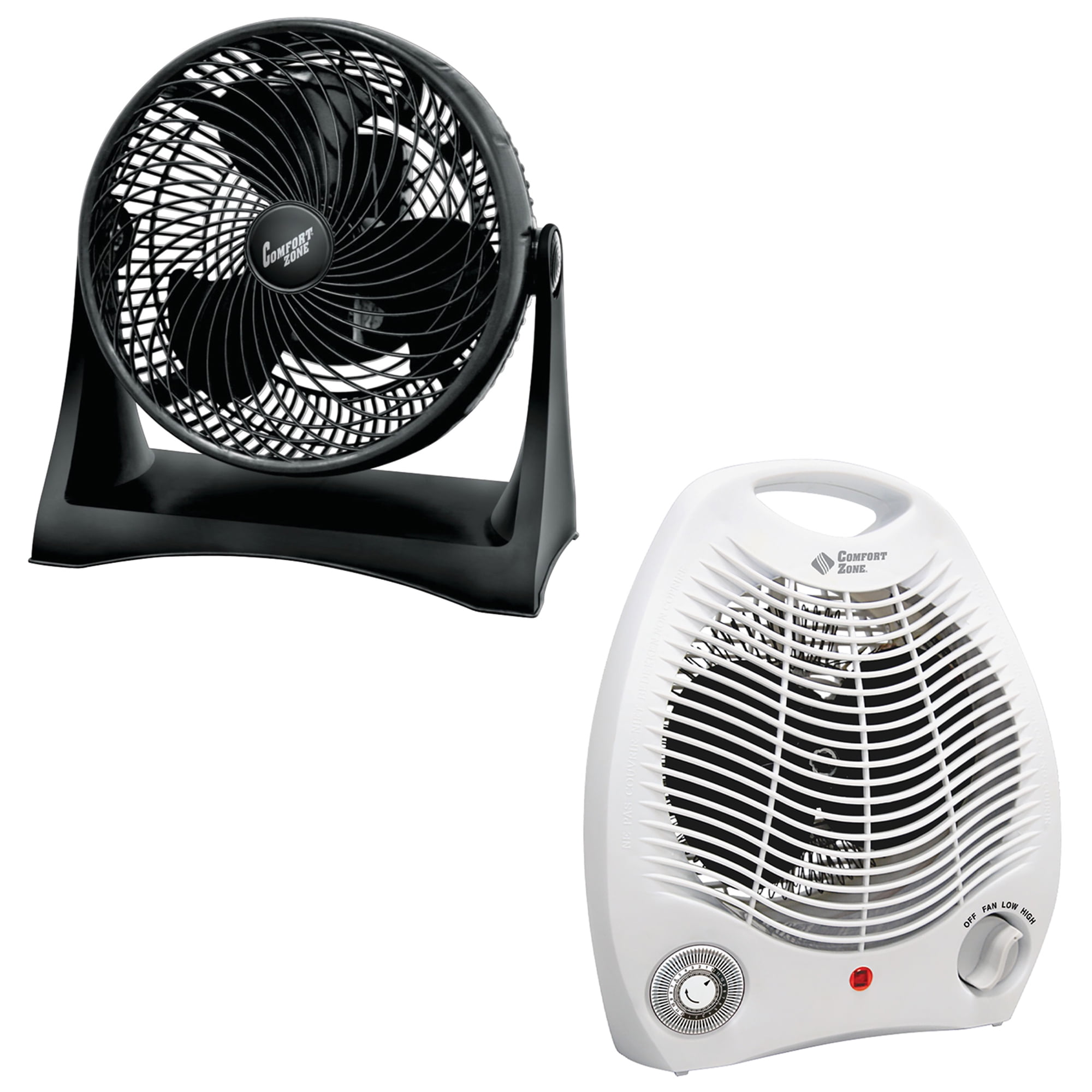 Comfort Zone Compact Heater/fan u0026 8 High-velocity Turbo Fan - Walmart.com