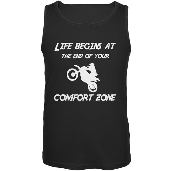 Comfort Zone Dirt Bike Black Adult Tank Top - Large