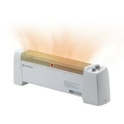 Comfort Zone Electric Baseboard Space Heater with Adjustable Thermostat, White