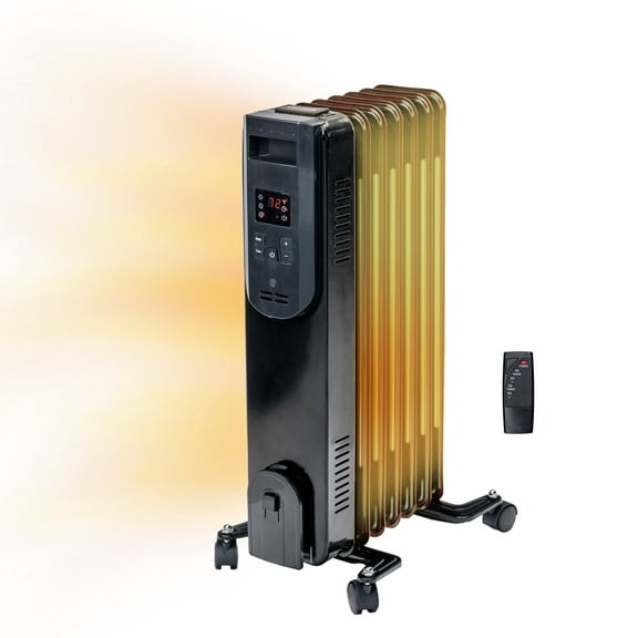 Comfort Zone Electric Oil Filled Radiator Space Heater, Remote Control, 1,500W