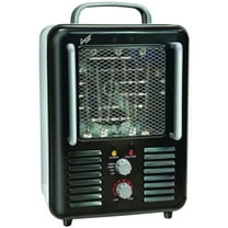 Comfort Zone Milkhouse Style Utility Space Heater with Thermostat, Black