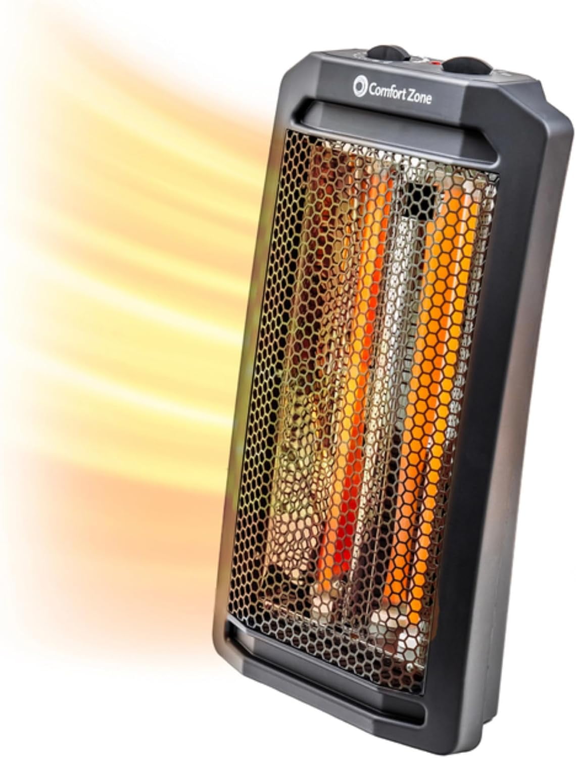 Comfort Zone Infrared Tower Heater, 1500W, Thermostat, 2 Settings
